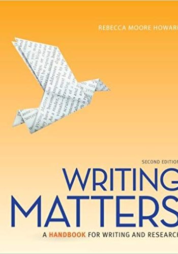 Official Test Bank for Writing Matters, Tabbed by Howard 2nd Edition